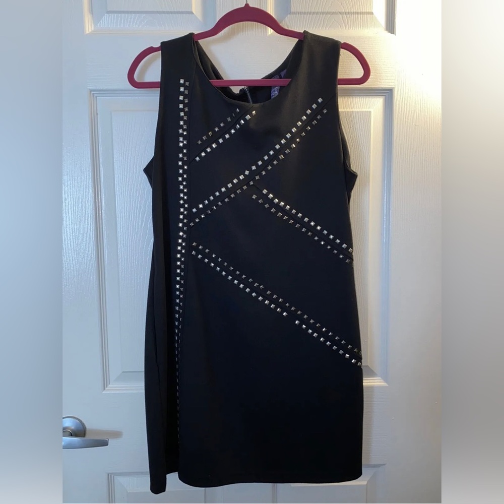 Kouture By Kimora Babyphat Women’s Bodycon Dress Black & Silver Sz XL XLarge